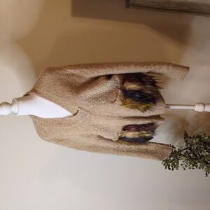 Zara fuzzy pocket sweater, size S
